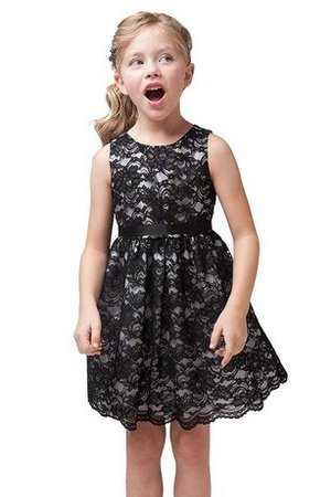 Robe de cortège enfant plissé naturel bref avec sans manches a-ligne - photo 2