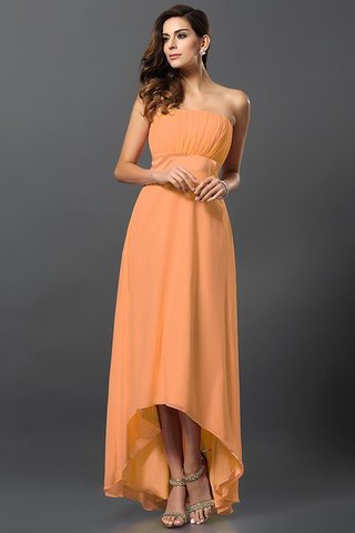 Robe demoiselle d'honneur ligne a avec sans manches de bustier haut bas avec chiffon - photo 20