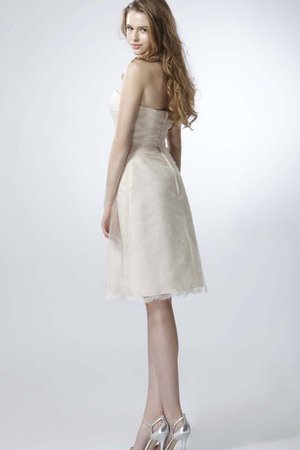 Robe de graduation attirent nature manche nulle textile en tulle fermeutre eclair - photo 2