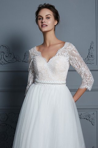 Robe de mariée ligne a avec décoration dentelle de princesse enchanteur naturel - photo 7