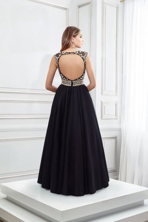Robe de bal ligne a avec perle jusqu'au sol avec cristal manche nulle - photo 2