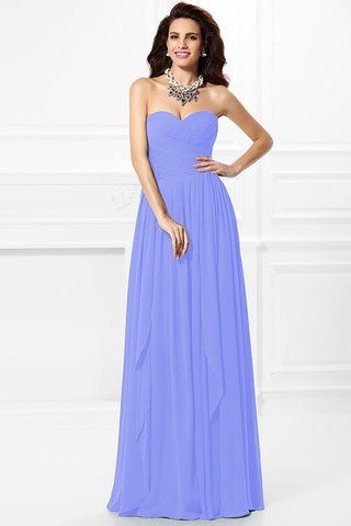 Robe demoiselle d'honneur plissage longue en chiffon a-ligne de princesse - photo 17