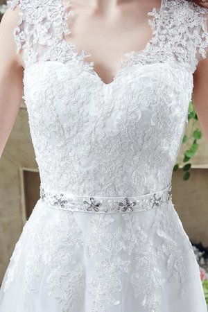 Robe de mariée sexy vintage longueur au niveau de sol fermeutre eclair avec perle - photo 2