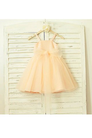 Robe de cortège enfant en tulle fermeutre eclair avec sans manches ligne a de princesse - photo 6