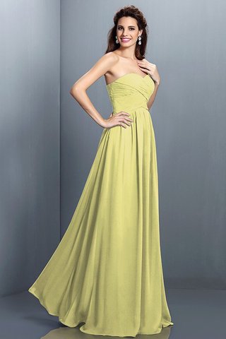 Robe demoiselle d'honneur longue plissage naturel en chiffon avec fronce - photo 8