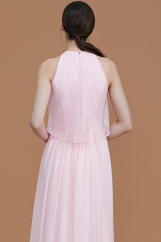 Robe demoiselle d'honneur en chiffon de dos nu de lotus avec zip jusqu'au sol - photo 7