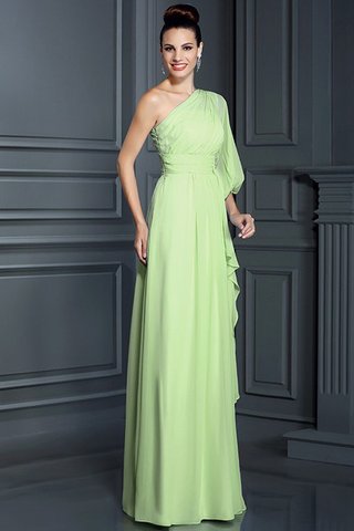 Robe demoiselle d'honneur longue avec chiffon jusqu'au sol d'épaule asymétrique maillot - photo 27