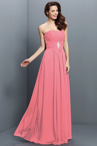 Robe demoiselle d'honneur longue ligne a avec chiffon de bustier avec zip - photo 28