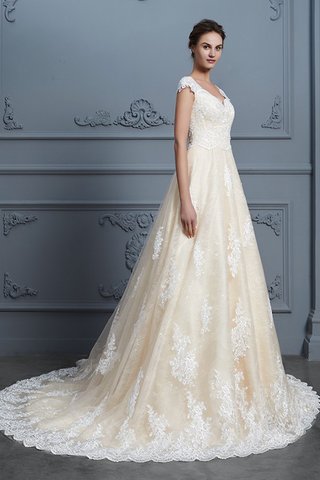 Robe de mariée de mode de bal mignonne avec décoration dentelle avec perle naturel - photo 5