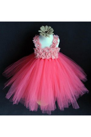 Robe de cortège enfant ceinture de lotus avec fleurs de mode de bal de col haut - photo 1