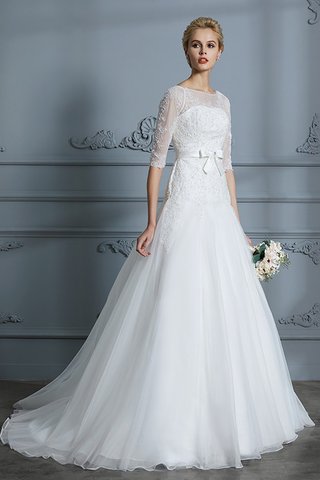 Robe de mariée de princesse magnifique avec sans manches avec manche 1/2 naturel - photo 5