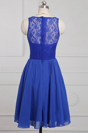 Robe demoiselle d'honneur naturel avec chiffon ligne a avec zip au niveau de genou - photo 2