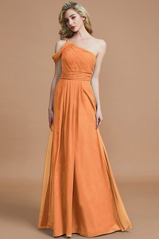 Robe demoiselle d'honneur de princesse ligne a avec chiffon manche nulle jusqu'au sol - photo 25