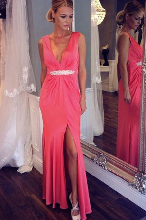 Robe de bal longue maillot appliques avec perle avec chiffon - photo 1