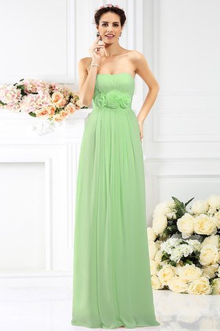 Robe demoiselle d'honneur longue en chiffon de princesse manche nulle de bustier - photo 26