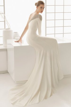 Robe de mariée elégant en satin dos nu maillot sans empire - photo 2