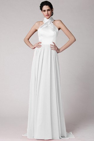 Robe demoiselle d'honneur naturel avec zip manche nulle satin tissé extensible en forme - photo 28