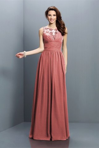 Robe demoiselle d'honneur plissage longue avec zip avec chiffon jusqu'au sol - photo 21