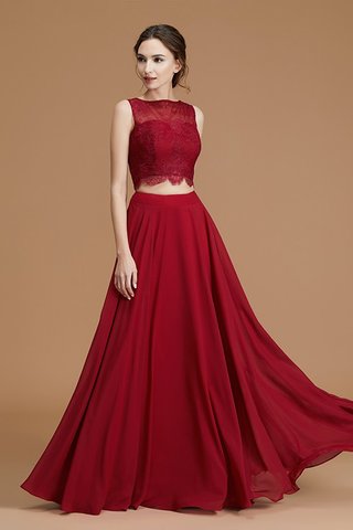 Robe demoiselle d'honneur avec sans manches en chiffon éblouissant de princesse naturel - photo 5