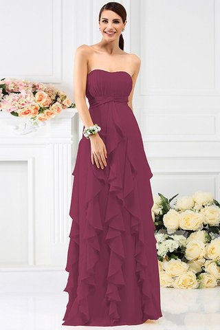 Robe demoiselle d'honneur en chiffon au drapée avec zip manche nulle de bustier - photo 5