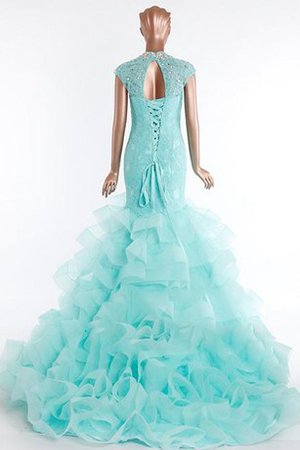 Robe de quinceanera longue de mode de bal en forme de col haut avec décoration dentelle - photo 2