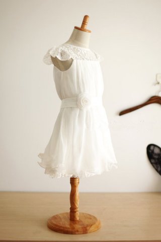 Robe de cortège enfant longue encolure ronde ligne a avec zip de princesse - photo 1
