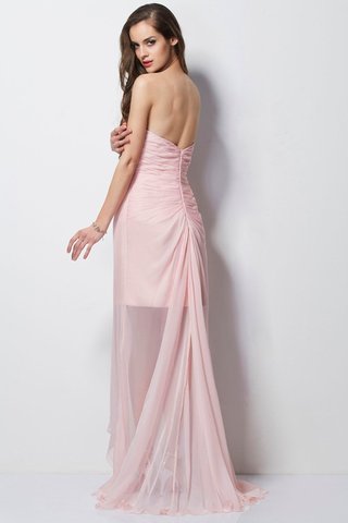 Robe de cocktail avec chiffon de princesse ligne a manche nulle asymétrique - photo 2