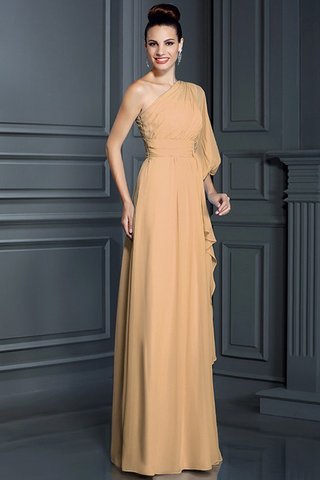 Robe demoiselle d'honneur longue avec chiffon jusqu'au sol d'épaule asymétrique maillot - photo 11