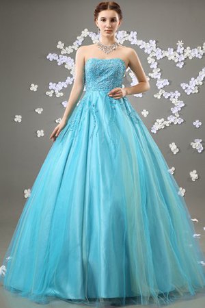 Robe de quinceanera ligne a textile en tulle avec perle de mode de bal - photo 1