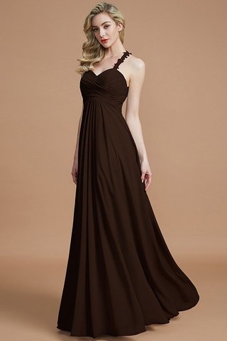 Robe demoiselle d'honneur naturel ruché avec chiffon fermeutre eclair avec sans manches - photo 12