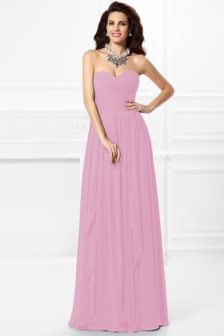 Robe demoiselle d'honneur plissage longue en chiffon a-ligne de princesse - photo 25