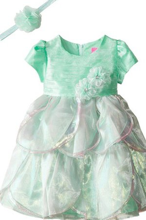 Robe de cortège enfant avec fleurs ruché de lotus avec gradins en organza - photo 1