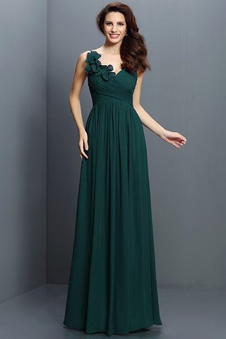 Robe demoiselle d'honneur longue v encolure avec fronce avec chiffon ligne a - photo 9