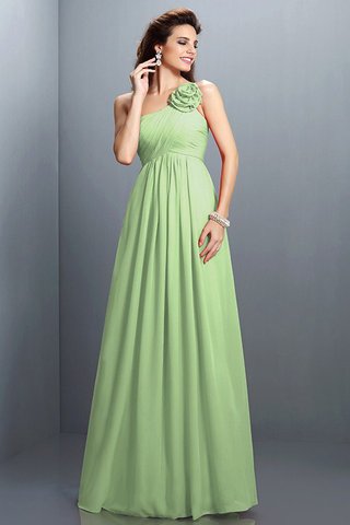 Robe demoiselle d'honneur de princesse ligne a manche nulle jusqu'au sol en chiffon - photo 26