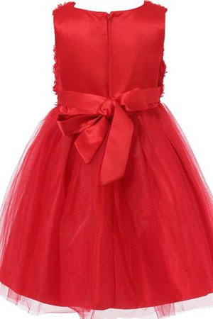 Robe de cortège enfant bref ligne a en tulle avec fleurs manche nulle - photo 2