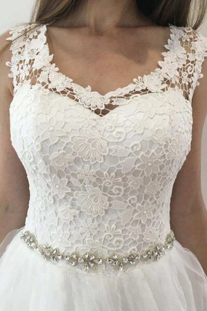 Robe de mariée elégant ligne a avec décoration dentelle en plage manche nulle - photo 2