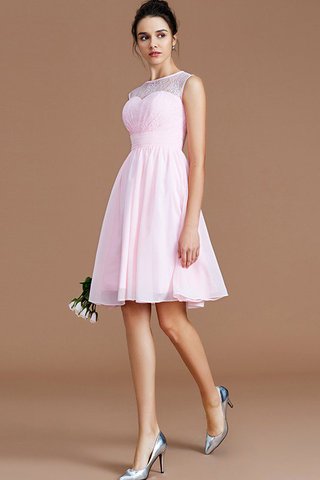 Robe demoiselle d'honneur bref ligne a de princesse avec chiffon manche nulle - photo 1