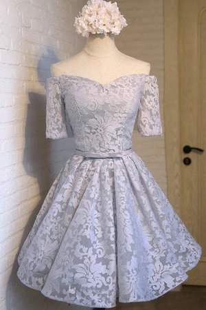 Robe de bal elégant manche nulle avec manche courte avec décoration dentelle cordon - photo 1