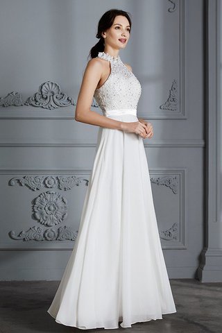 Robe de mariée de princesse avec chiffon longueur au ras du sol manche nulle a-ligne - photo 5