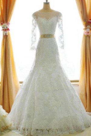 Robe de mariée appliques fermeutre eclair avec décoration dentelle de sirène cordon - photo 1