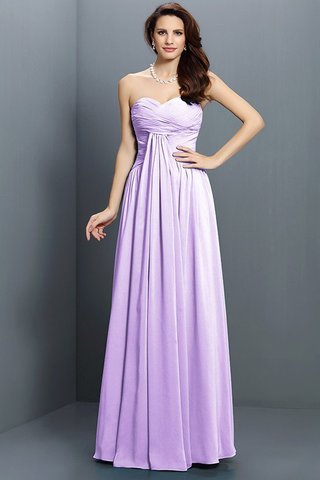 Robe demoiselle d'honneur plissage en satin a-ligne de princesse avec zip - photo 19