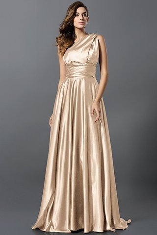 Robe demoiselle d'honneur longue plissage de princesse en satin soyeux ligne a - photo 18