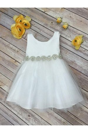 Robe de cortège enfant plissage de lotus ligne a longueur mollet en tulle - photo 2