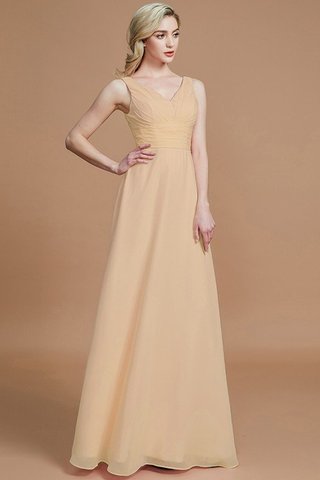 Robe demoiselle d'honneur ligne a avec chiffon jusqu'au sol manche nulle de princesse - photo 17