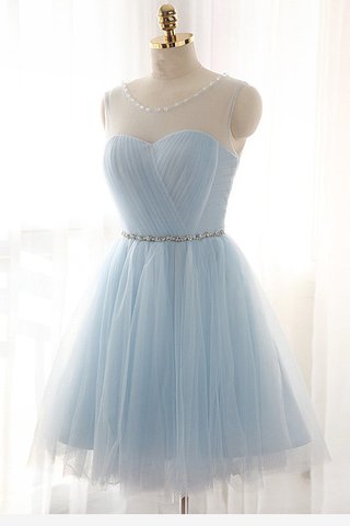 Robe de graduation naturel col u profond textile en tulle cordon de princesse - photo 1