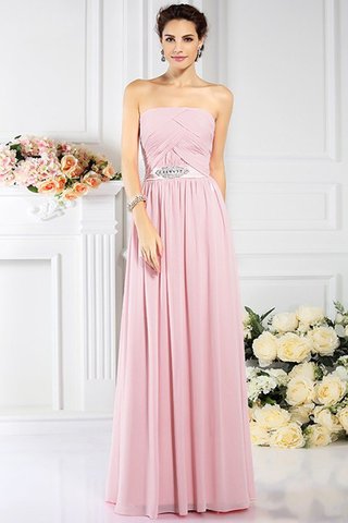 Robe demoiselle d'honneur plissage longue de princesse ligne a avec chiffon - photo 21