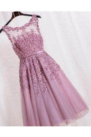 Robe de bal facile col u profond fermeutre eclair textile en tulle a-ligne - photo 2