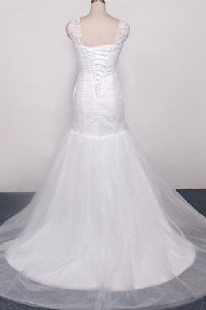 Robe de mariée naturel col en forme de cœur de sirène textile en tulle en organza - photo 2