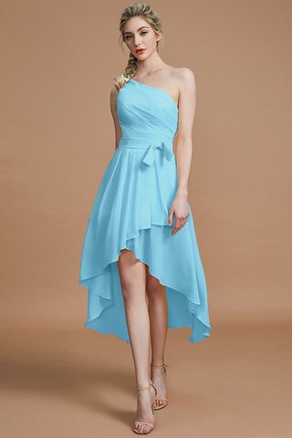 Robe demoiselle d'honneur naturel avec chiffon silhouette asymétrique avec zip ligne a - photo 9