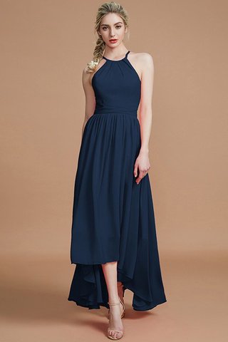 Robe demoiselle d'honneur naturel de princesse avec chiffon asymétrique dénudé - photo 15